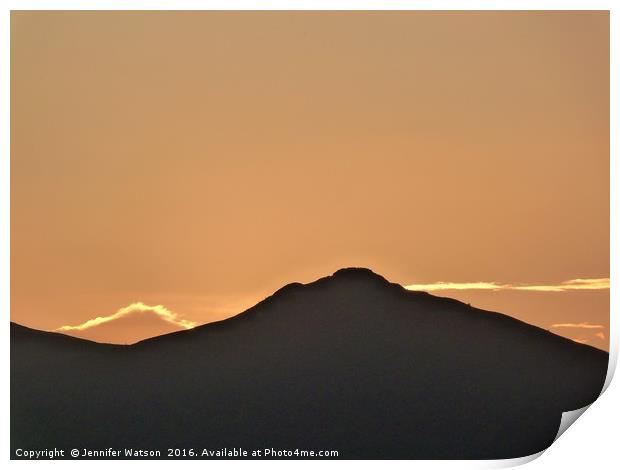 Bennachie Sunset 4 Print by Jennifer Henderson