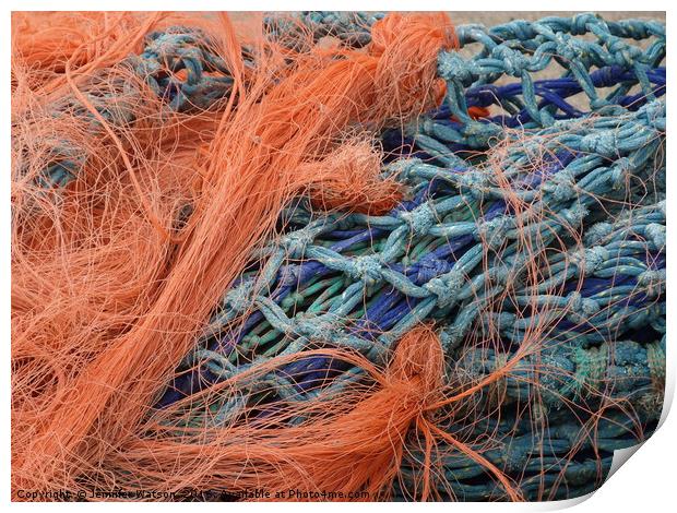 Fishing Nets 1 Print by Jennifer Henderson