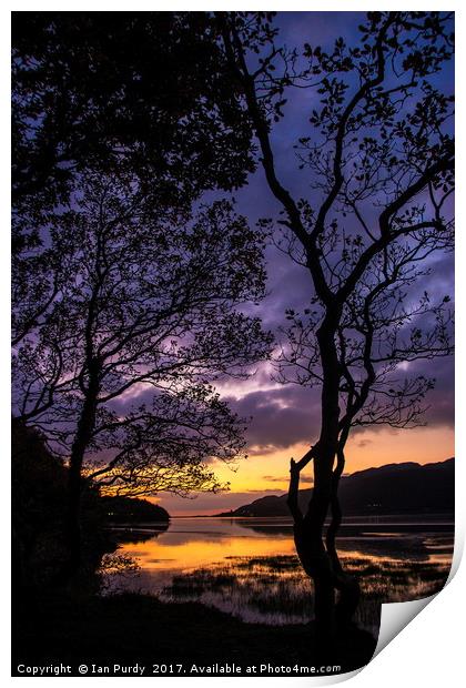 Sunset over Afon Mawddach Print by Ian Purdy
