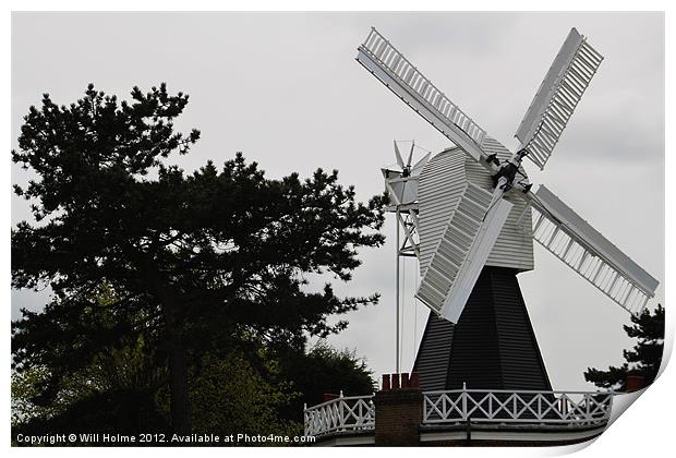 Windmill on the Common Print by Will Holme