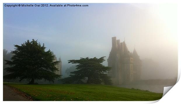 Castle in the Mist Print by Michelle Orai