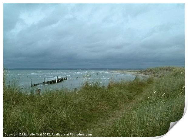 West Wittering Print by Michelle Orai