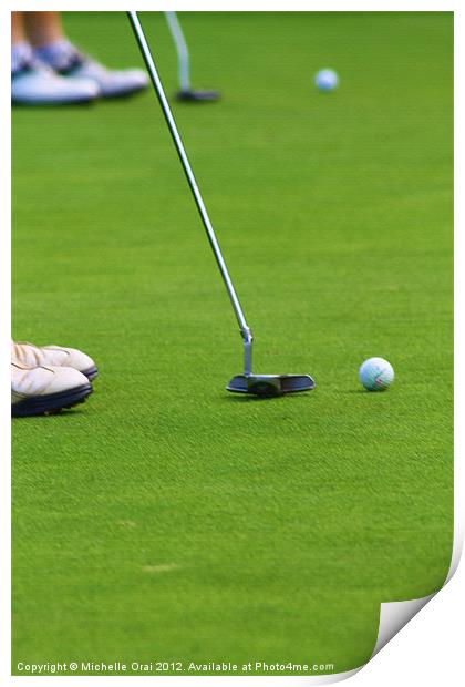Putting Practice Print by Michelle Orai