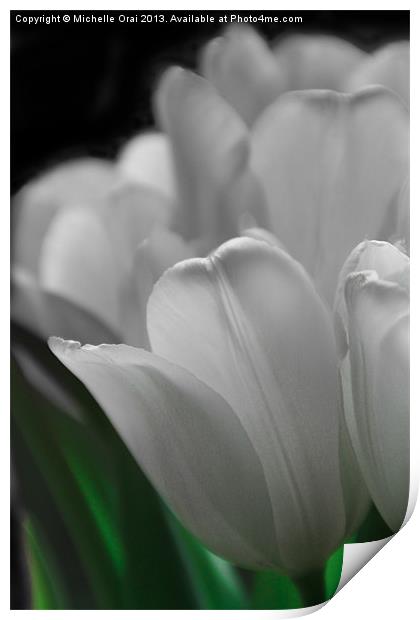 Pure Tulips Print by Michelle Orai