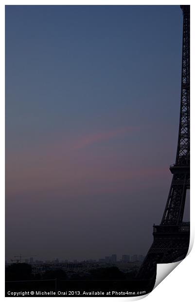 Sunrise in Paris Print by Michelle Orai