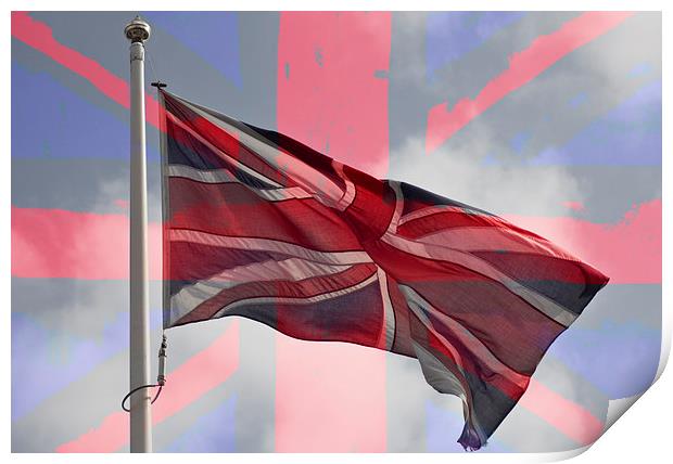 Faded Union Jack Print by Michelle Orai