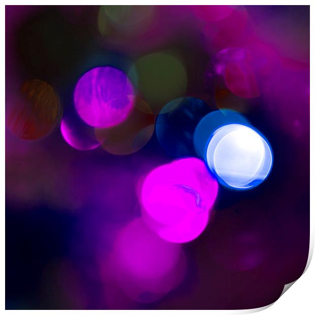 Christmas Bokeh Pinks Print by Michelle Orai