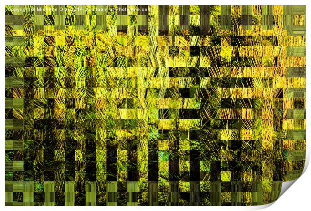 Woven Grass Abstract Print by Michelle Orai