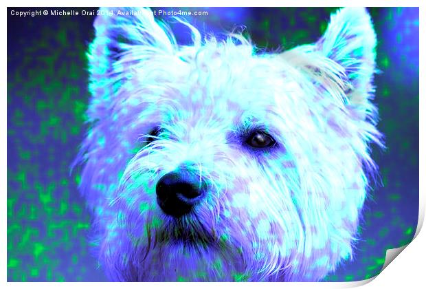  Totally Cool Westie Print by Michelle Orai