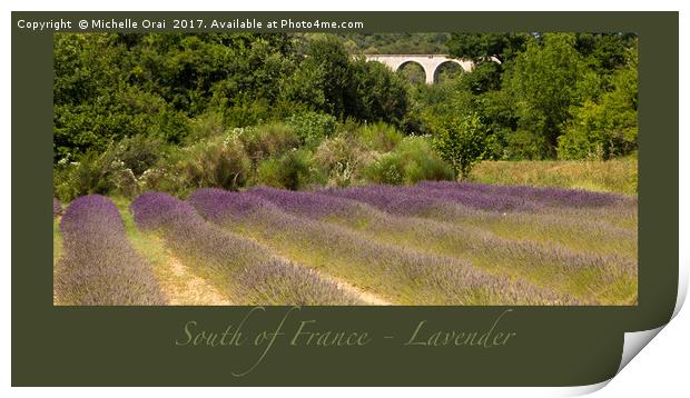 South of France Lavender Print by Michelle Orai