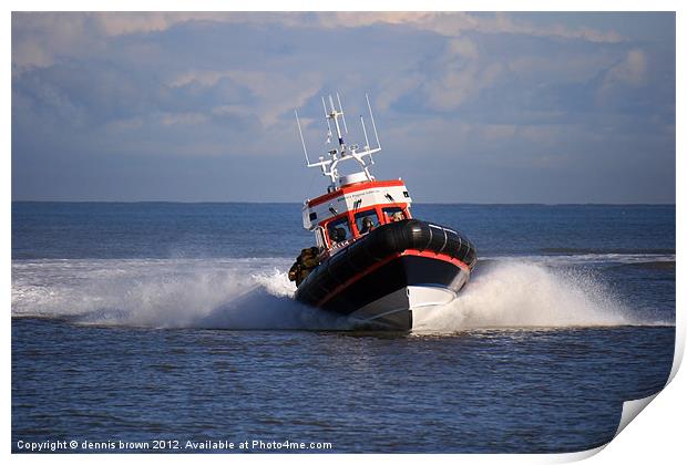 Caister Volunteer Lifeboat Print by dennis brown