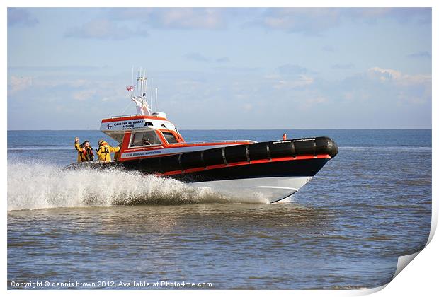 Caister Lifeboat Print by dennis brown