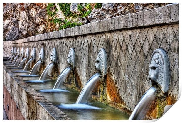 Spili Fountain Print by Rod Ohlsson