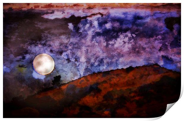 Moonscape 2b Print by Rod Ohlsson