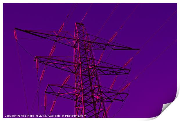 Purple Pylon Print by Ade Robbins