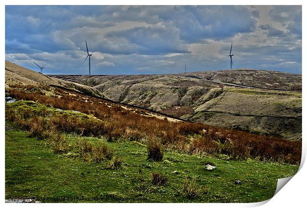 Valley of the turbines Print by Ade Robbins