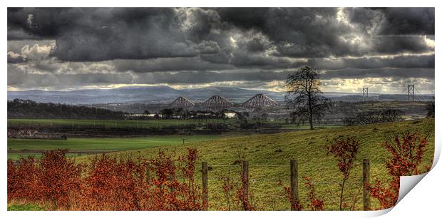 The Forth Bridges Print by Claire McQueen