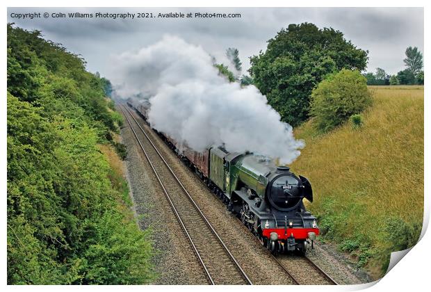 60103 The Flying Scotsman in  Crofton West Yorkshi Print by Colin Williams Photography