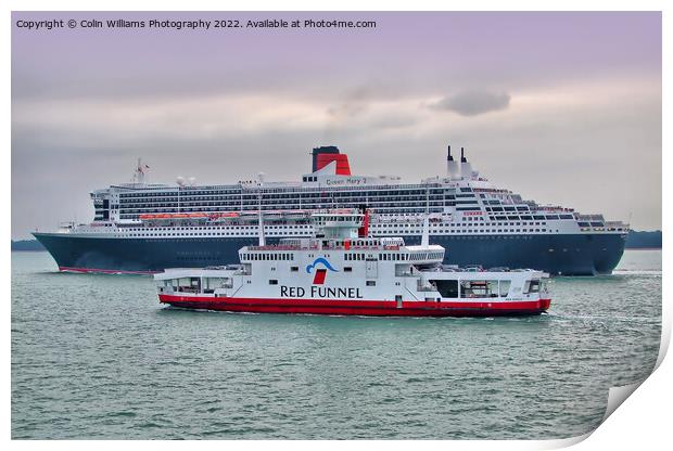 The Cunard Queen Mary 2 Print by Colin Williams Photography