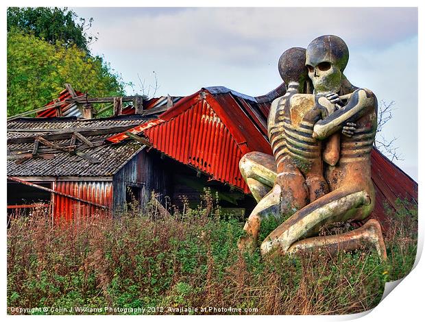 Checkendon Sculpture – The Nuba Embrace Print by Colin Williams Photography