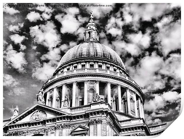 The Dome Saint Pauls Print by Colin Williams Photography
