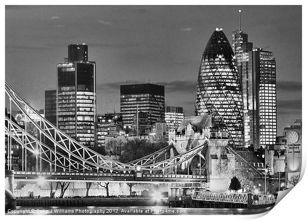 The City Of London BW Print by Colin Williams Photography