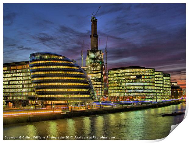 The Shard - Half Way There ! Print by Colin Williams Photography