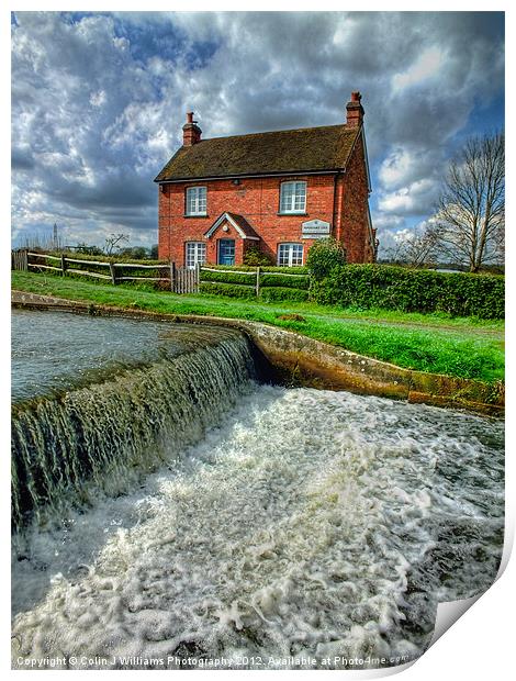 Papercourt Lock Cottage Print by Colin Williams Photography
