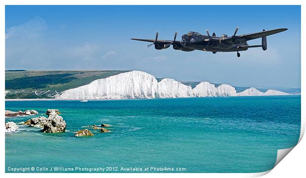 The Lone Lancaster Returns Print by Colin Williams Photography