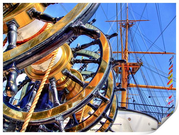 The Helm HMS Warrior Print by Colin Williams Photography
