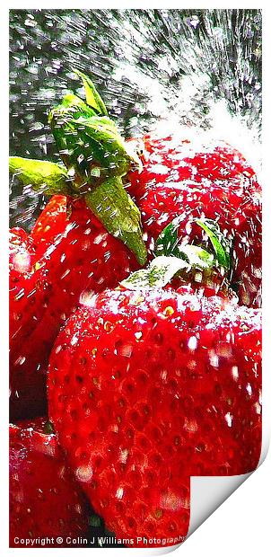 Strawberry Splatter 2.0 Print by Colin Williams Photography