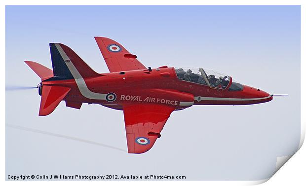 Red Arrows Singleton - Farnborough Print by Colin Williams Photography