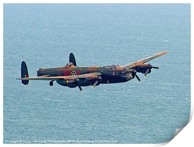 BBMF Lancaster Beachy Head Print by Colin Williams Photography