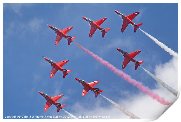 Top Pass - Red Arrows - Dunsfold 2012 Print by Colin Williams Photography