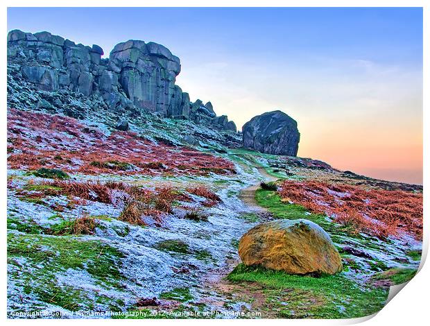 Cow And Calf Rocks Ilkley Print by Colin Williams Photography