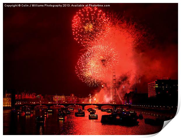Goodbye 2012 From London Print by Colin Williams Photography