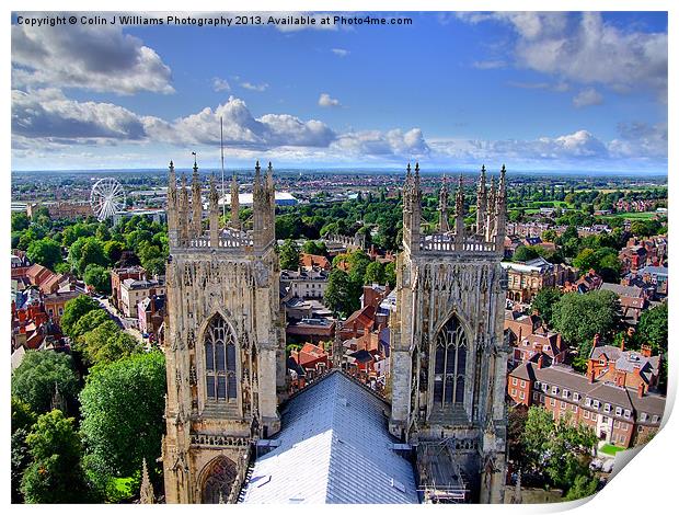 The View From York Minster Print by Colin Williams Photography