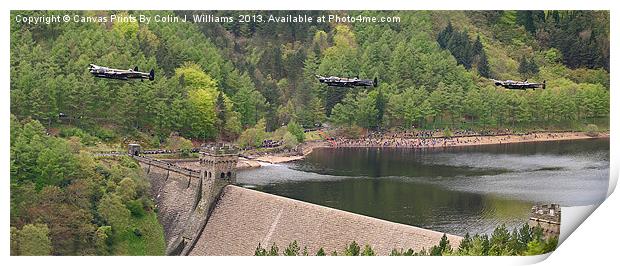 Dambusters 70 Years On - The Derwent Dam Print by Colin Williams Photography