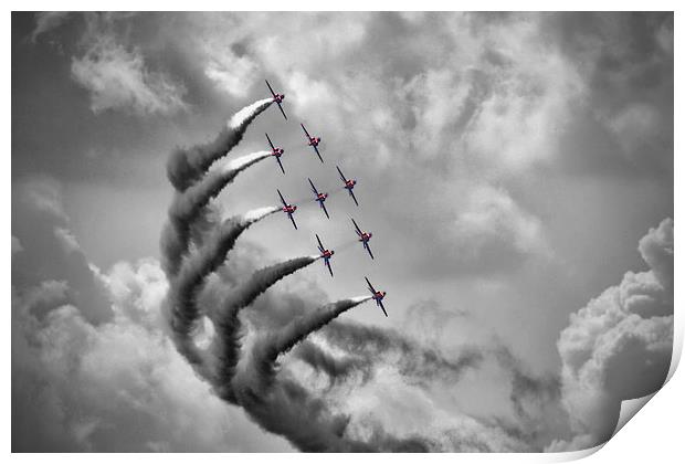 The Red Arrows - Moody Sky Print by Colin Williams Photography