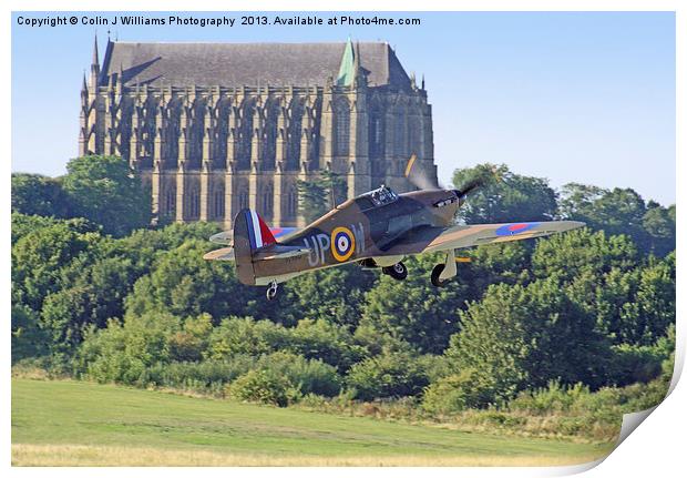 Hawker Hurricane and Lancing College Print by Colin Williams Photography