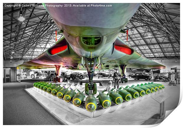 Vulcan and Bombs - R.A.F. Museum Hendon 1 Print by Colin Williams Photography