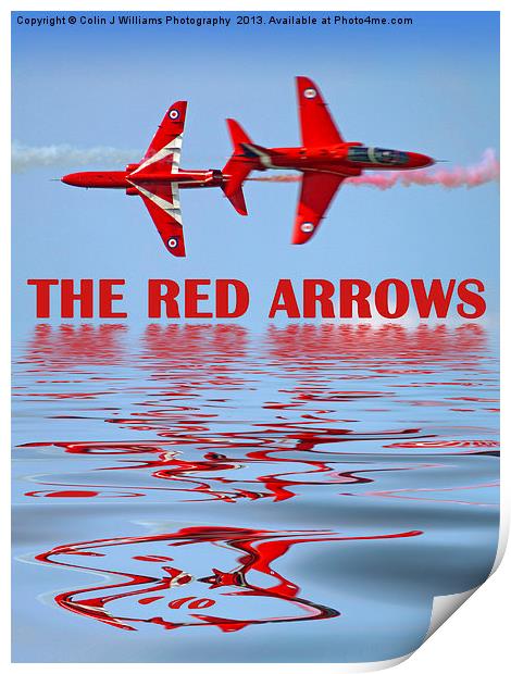 Synchro Reflections - The Red Arrows Print by Colin Williams Photography