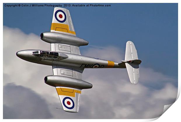 The Gloster Meteor Print by Colin Williams Photography