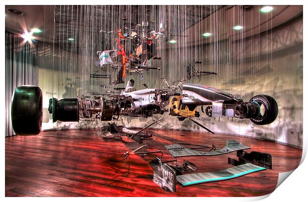 Mercedes Formula 1 GP Exploded Print by Colin Williams Photography