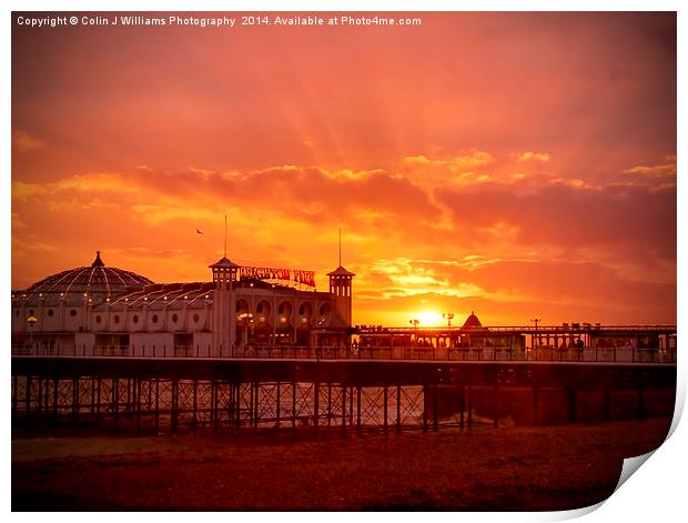 Big Sky - Brighton Pier Print by Colin Williams Photography