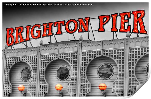 Brighton Pier Sc 2 Print by Colin Williams Photography