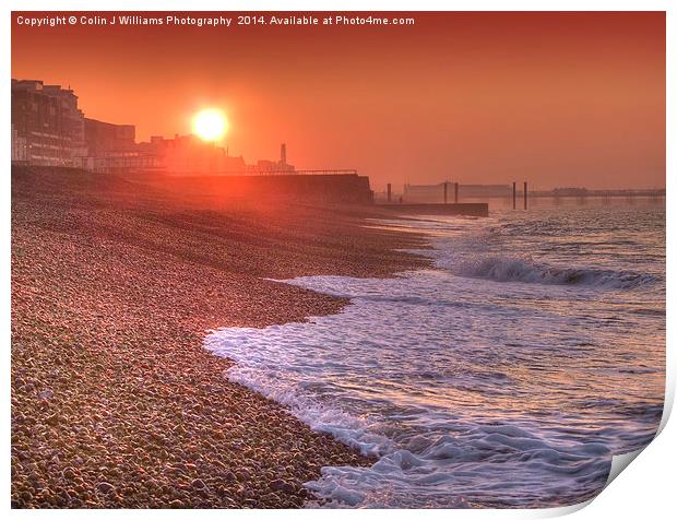Brighton Seafront Sunrise 1 Print by Colin Williams Photography