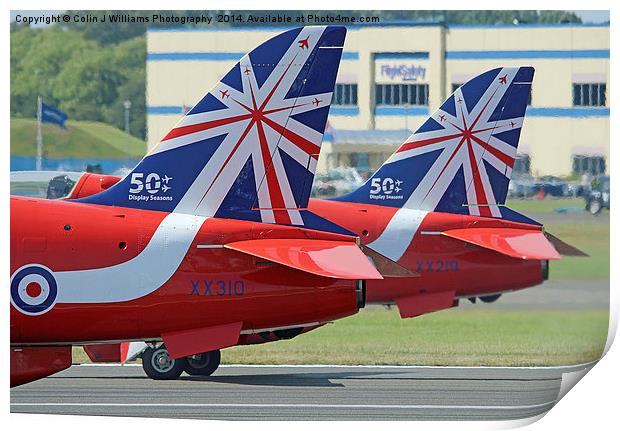  The Reds - Ready To Roll ! - Farnborough 2014 Print by Colin Williams Photography