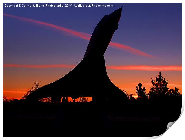  Concorde Sunrise 1 - Brooklands Print by Colin Williams Photography
