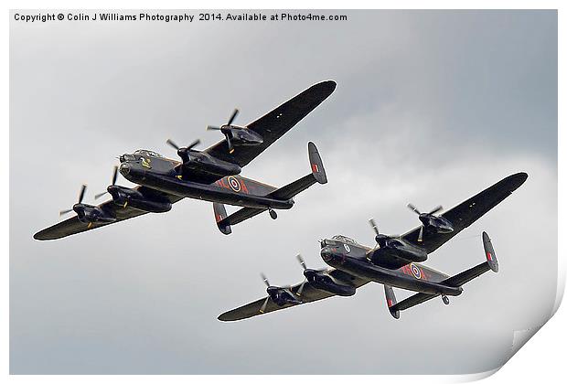  The Two Lancasters - Dunsfold Wings And Wheels Print by Colin Williams Photography